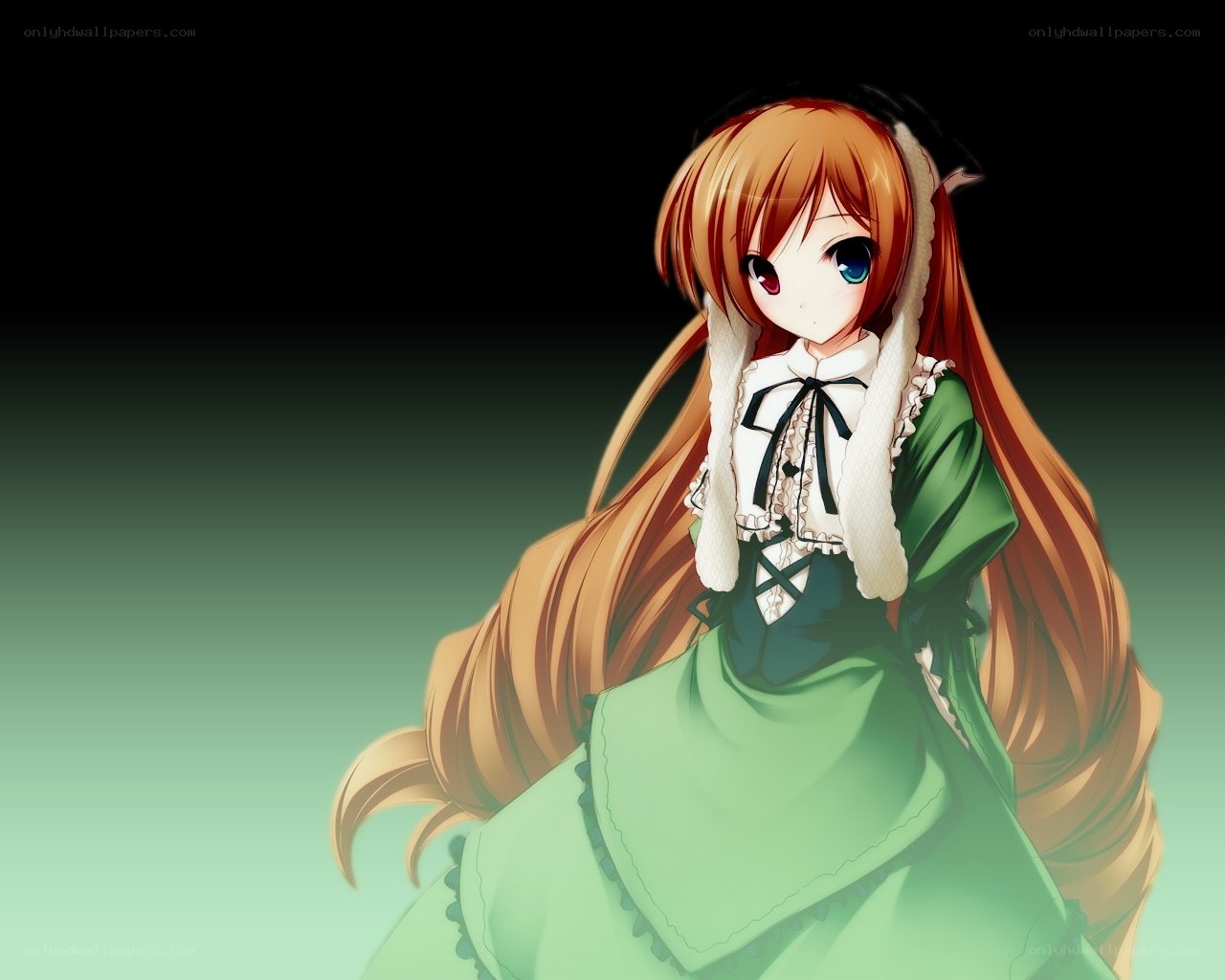 anime girl with heterochromia