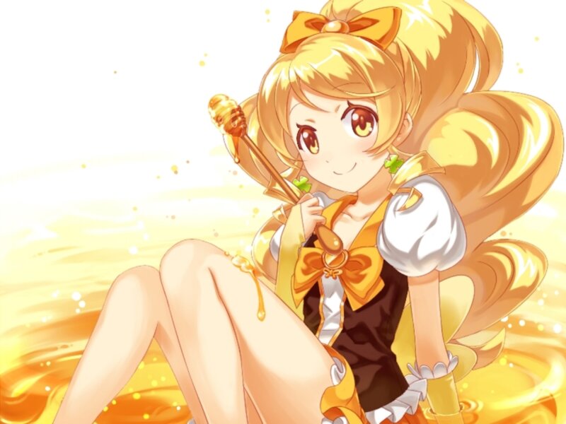 Anime Girl with Honeycomb
