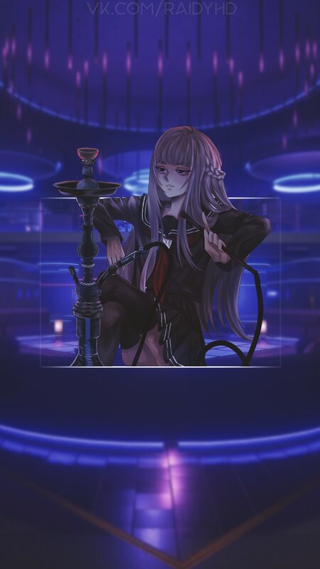 Anime Girl with Hookah