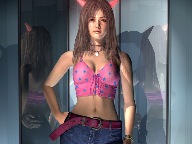 anime girl with horns