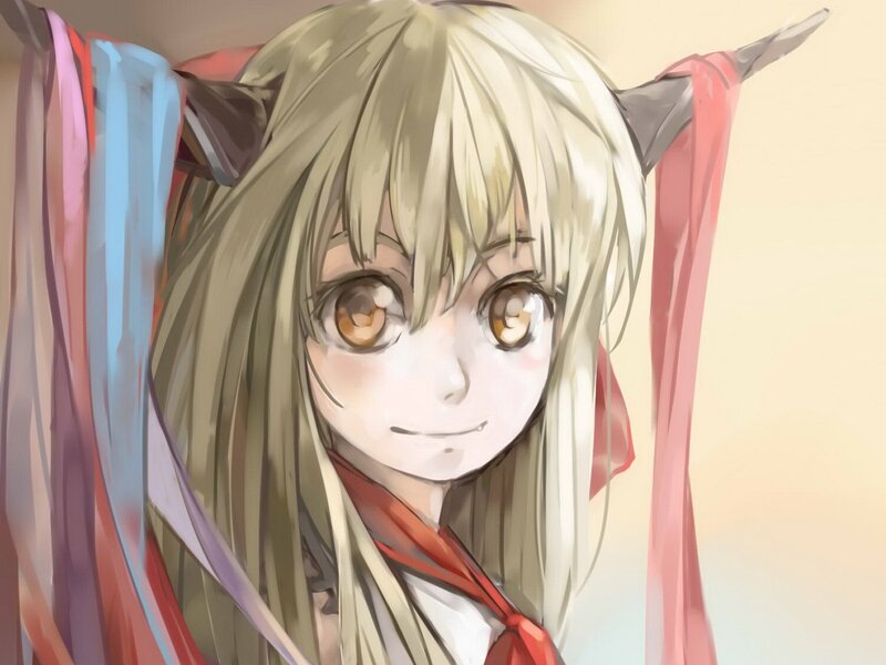 anime girl with horns