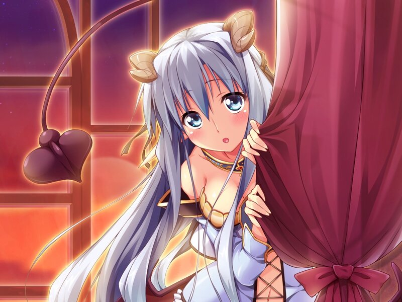 anime girl with horns