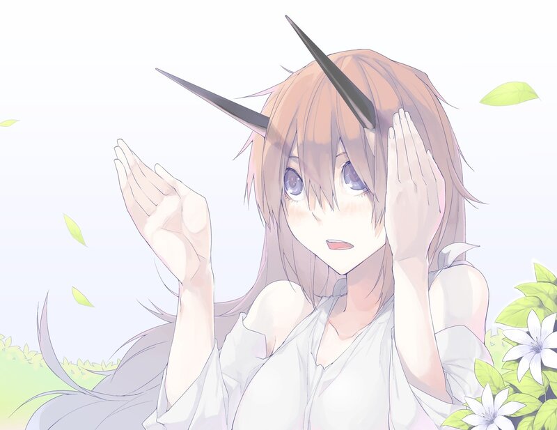 anime girl with horns