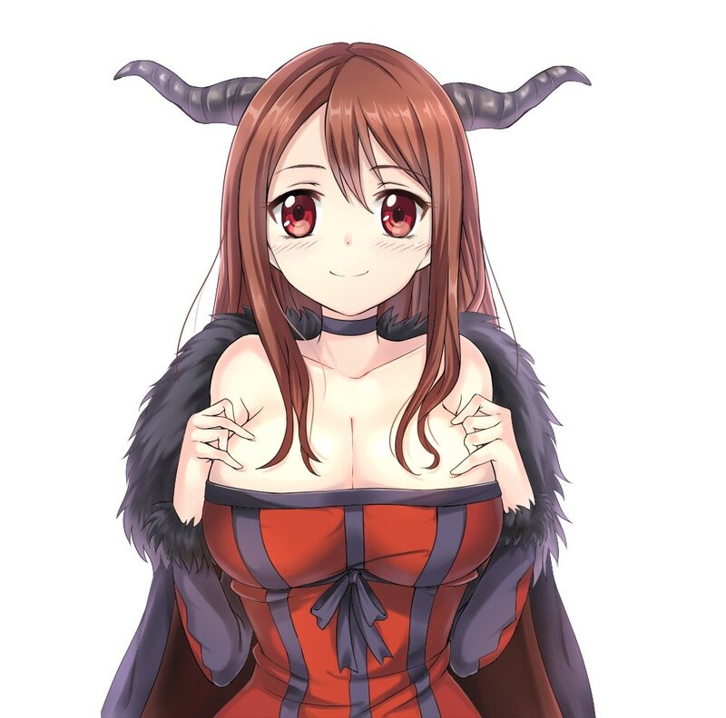anime girl with horns
