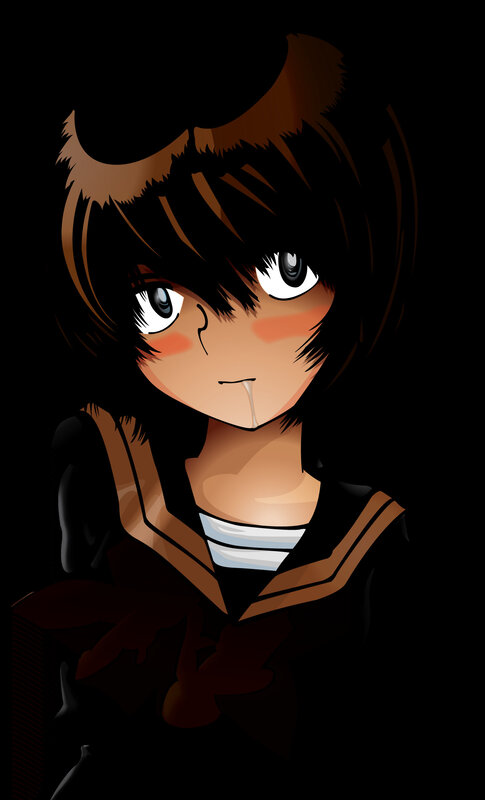 anime girl with horns