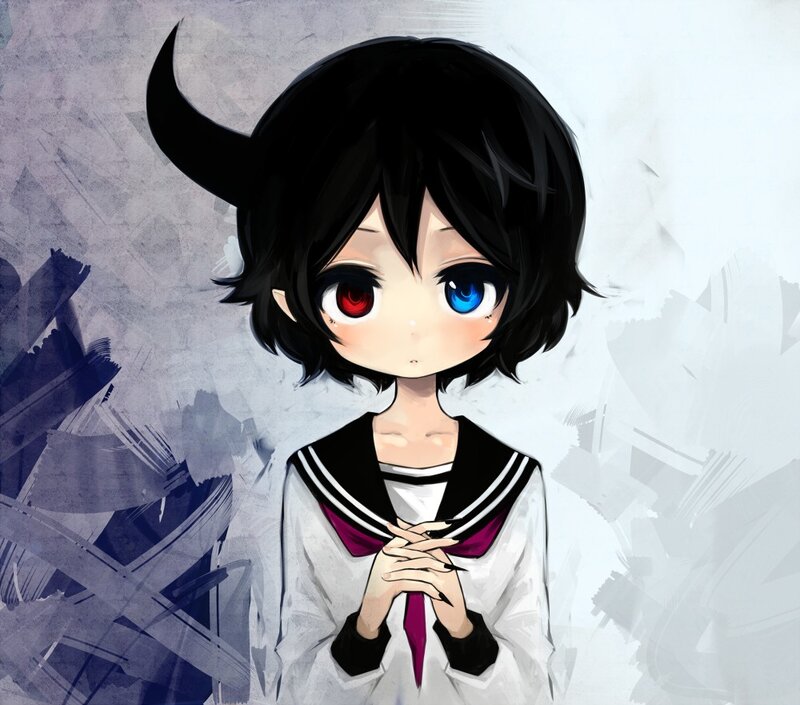 anime girl with horns