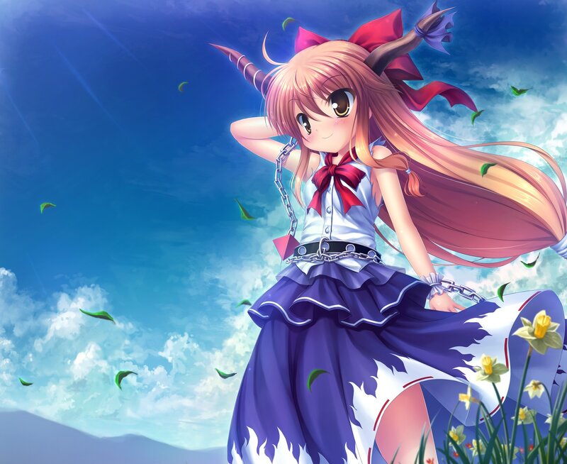 Anime girl with horns and chains