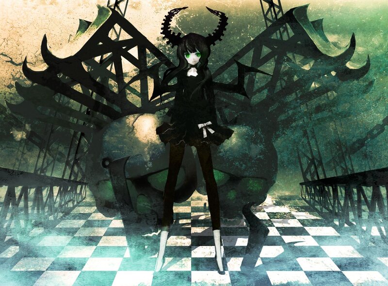 Anime girl with horns and wings