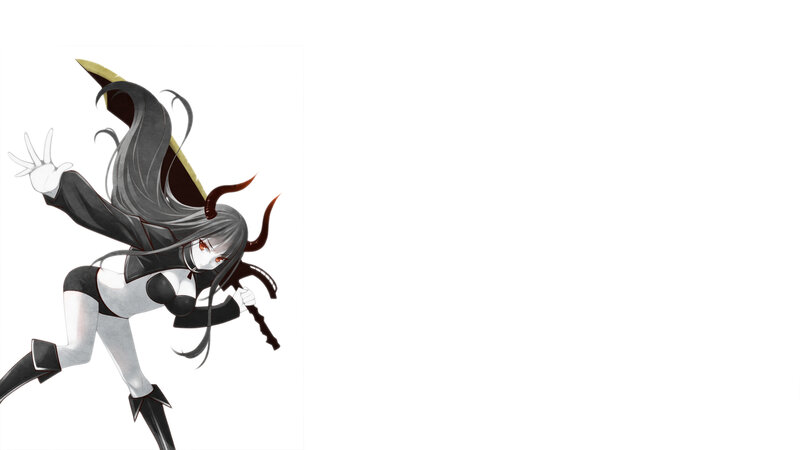 Anime Girl with Horns — Black, Dynamic