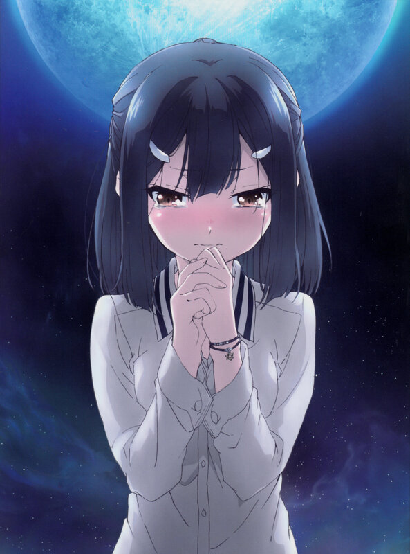 Anime Girl with Horns — Blue, Dramatic, Night