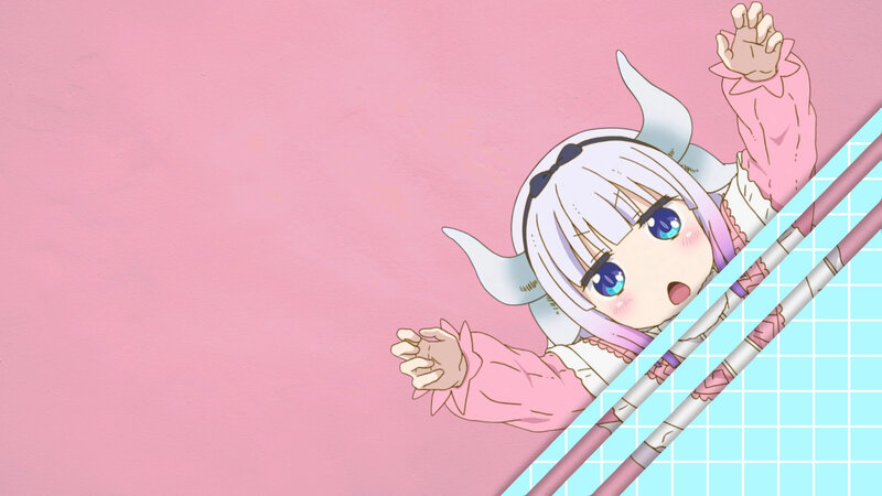 Anime Girl with Horns — Pink, Playful, Chopsticks