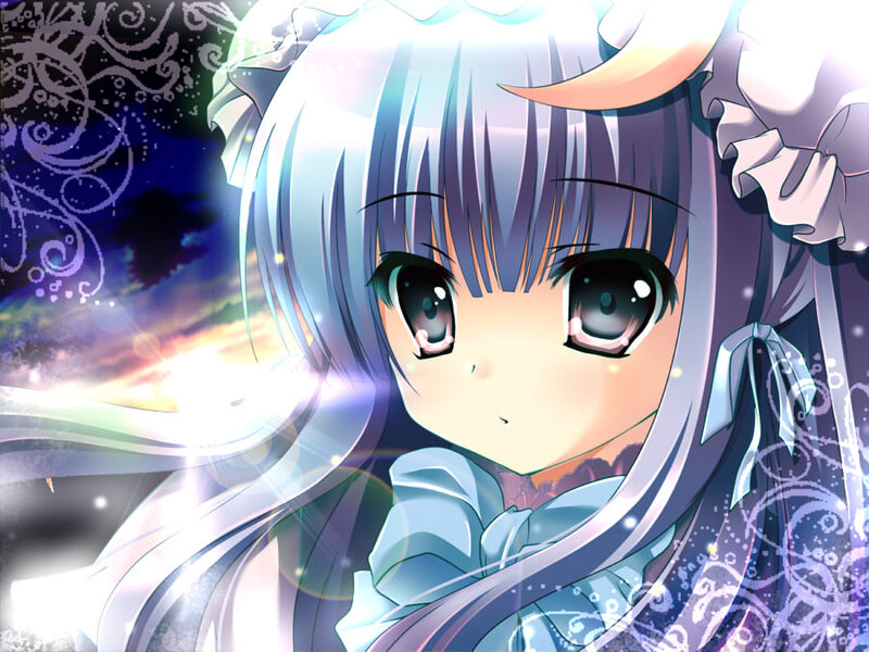 Anime Girl with Horns — Purple, Dramatic, Night