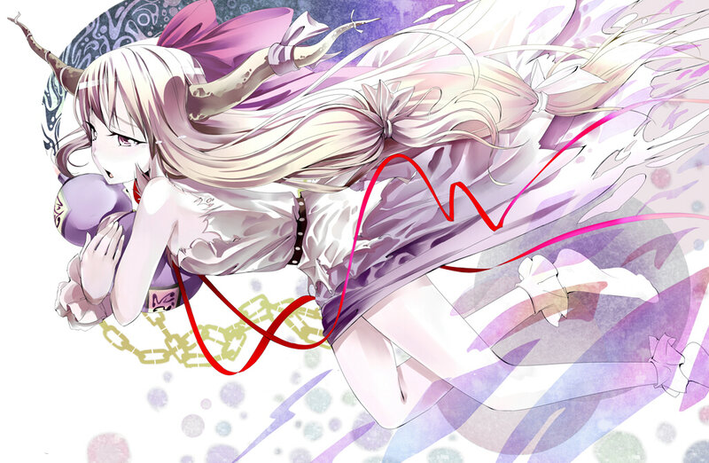 Anime Girl with Horns — Purple