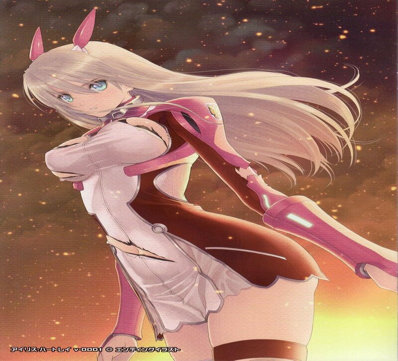 Anime Girl with Horns — White, Dramatic