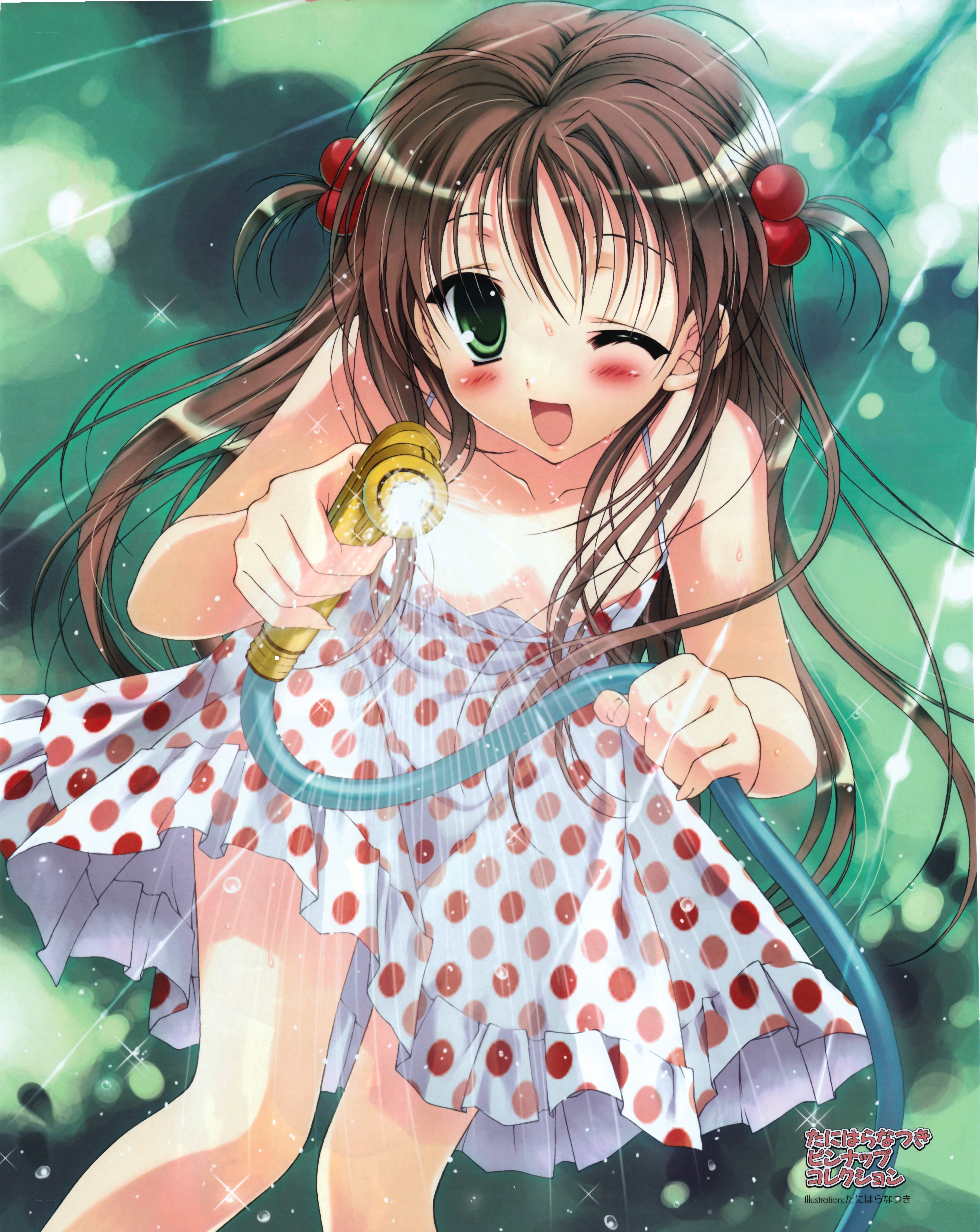 anime girl with hose