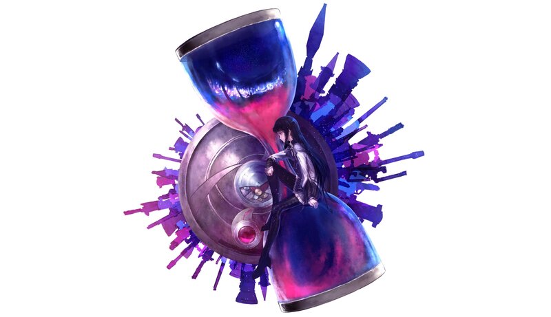 Anime Girl with Hourglass — Purple, Dramatic
