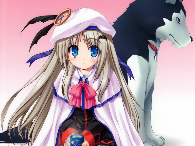 Anime Girl with Husky