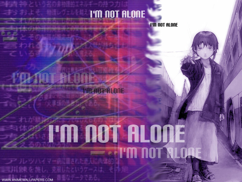 Anime girl with I'm Not Alone text