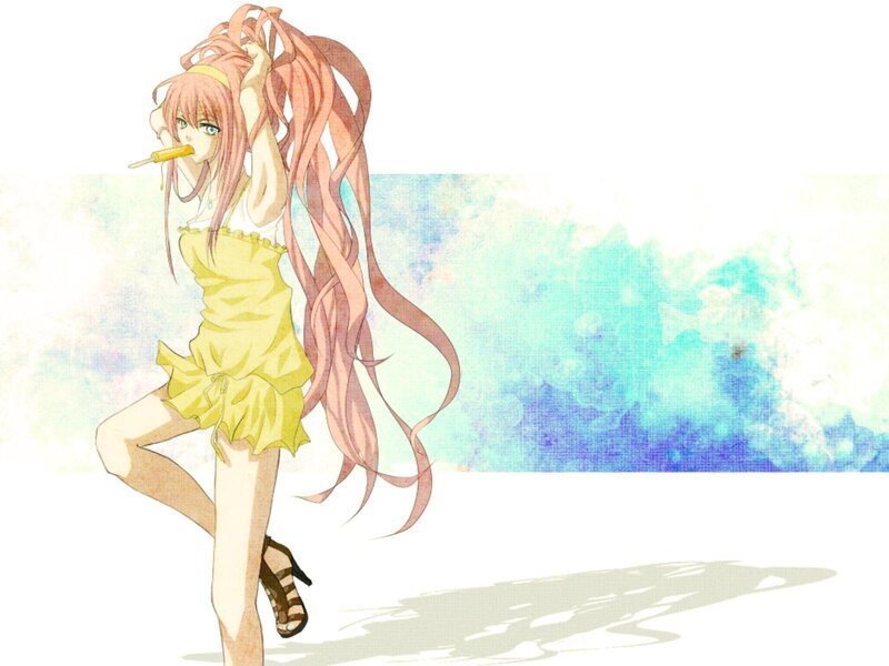 anime girl with ice cream