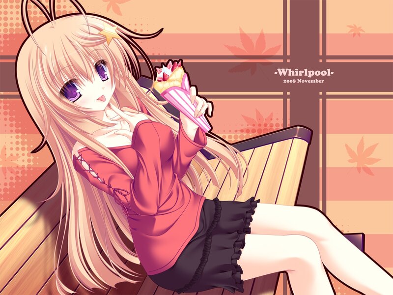 Anime girl with ice cream
