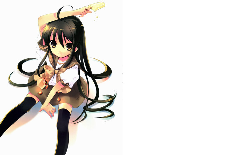 anime girl with ice cream