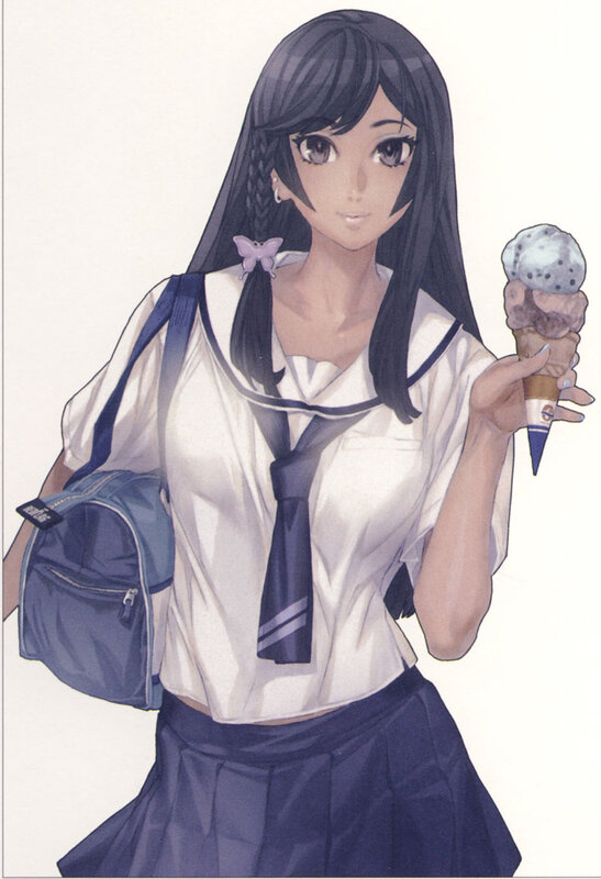 anime girl with ice cream