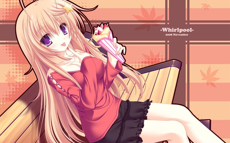 Anime girl with ice cream