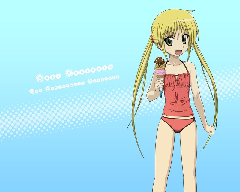 anime girl with ice cream
