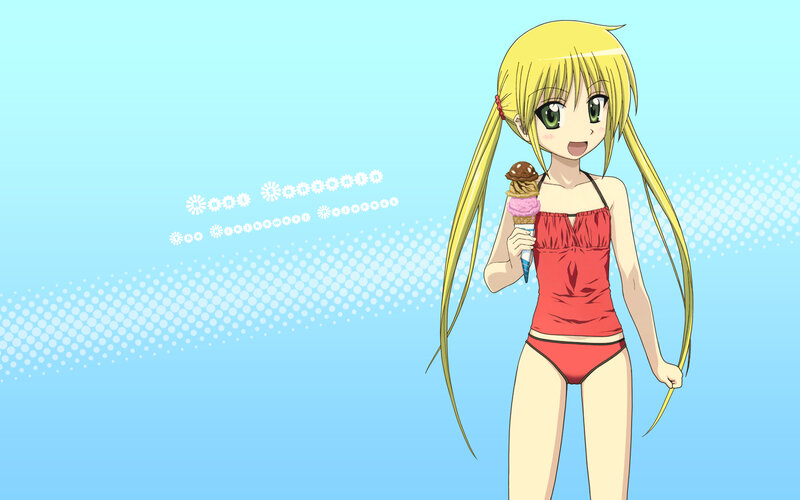 anime girl with ice cream