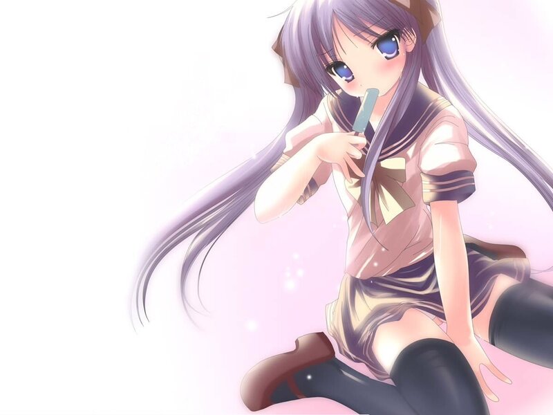 anime girl with ice cream