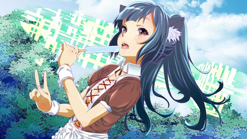 anime girl with ice cream