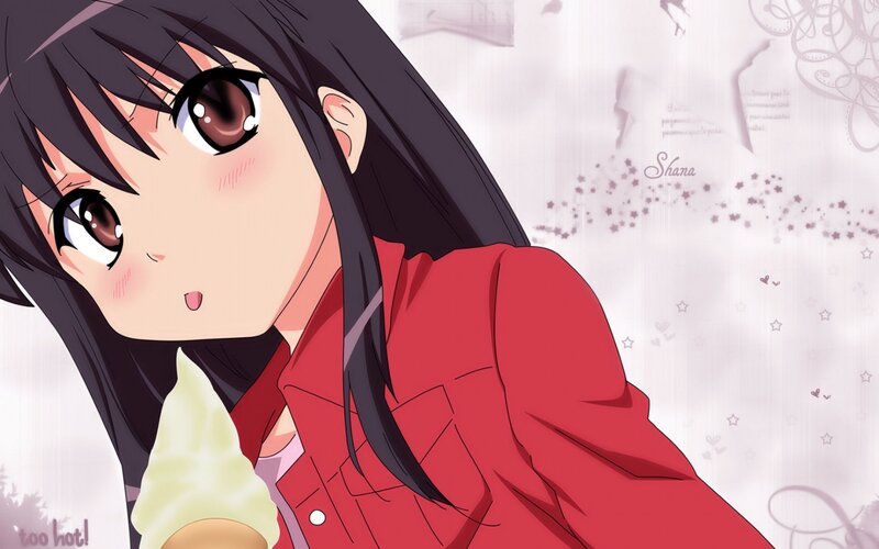 anime girl with ice cream