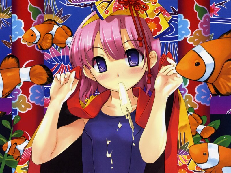 anime girl with ice cream
