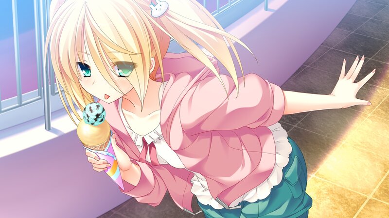 anime girl with ice cream