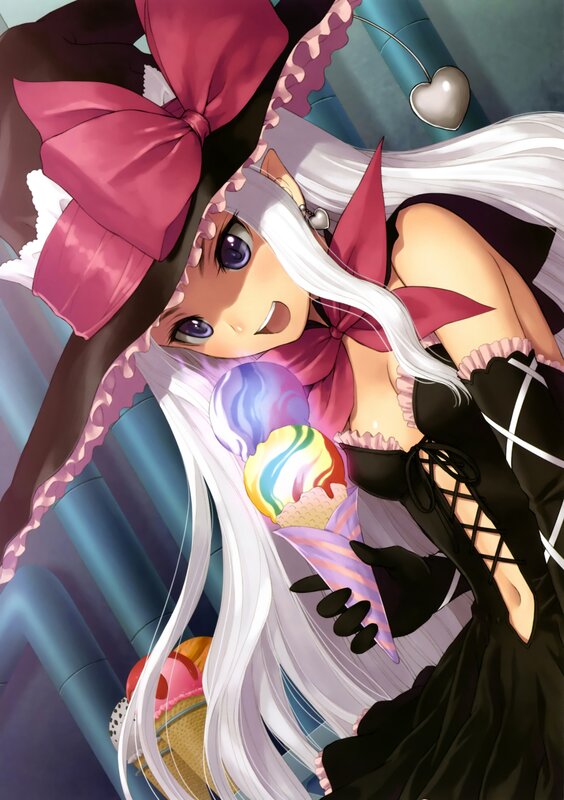 anime girl with ice cream
