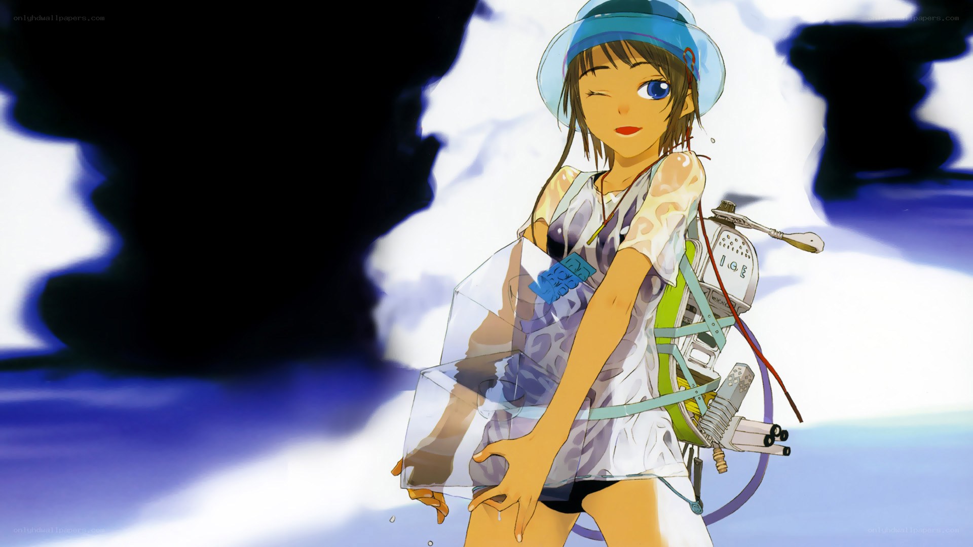 anime girl with ice pack