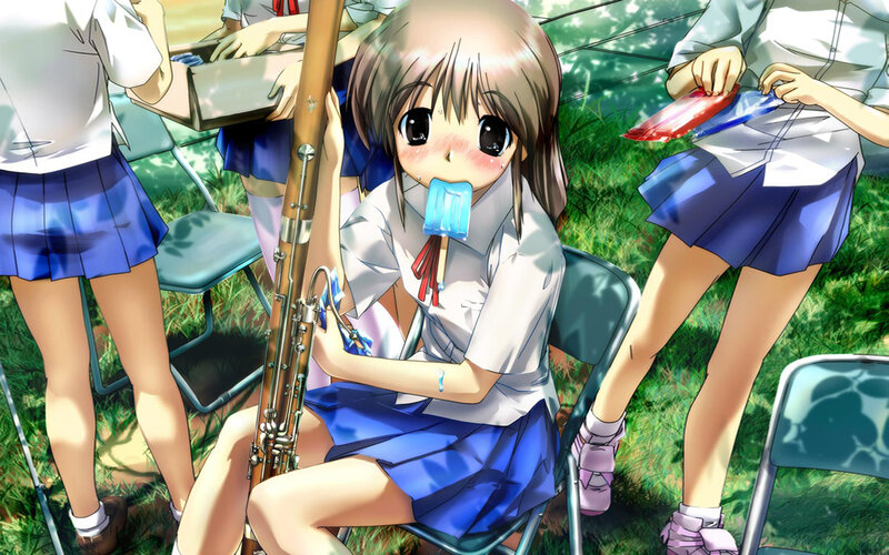 Anime girl with ice pop