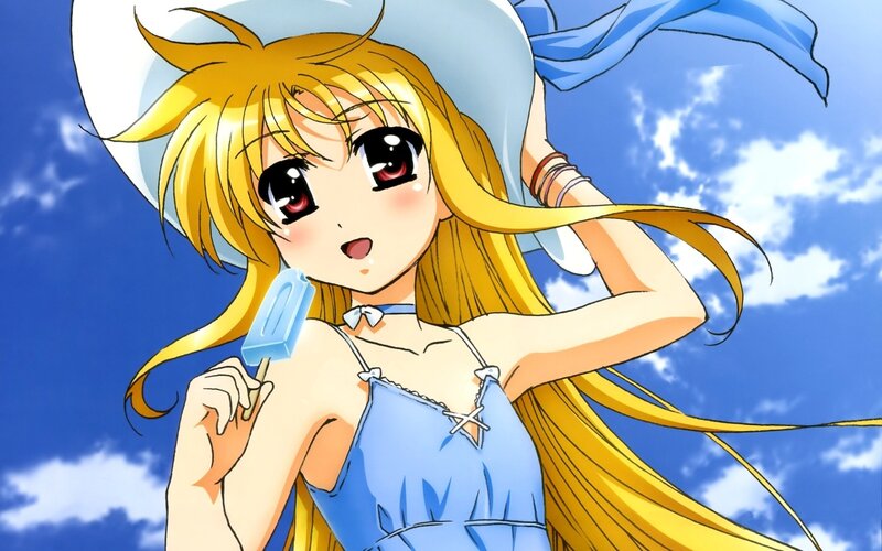 anime girl with ice pop