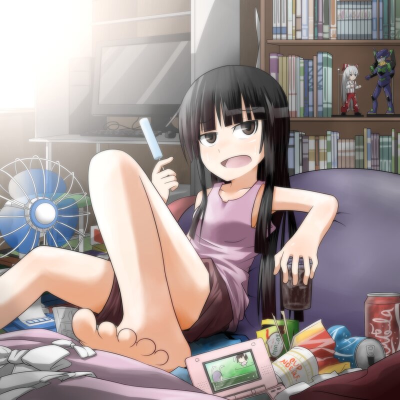 Anime girl with ice pop