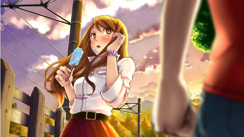 Anime girl with ice pop