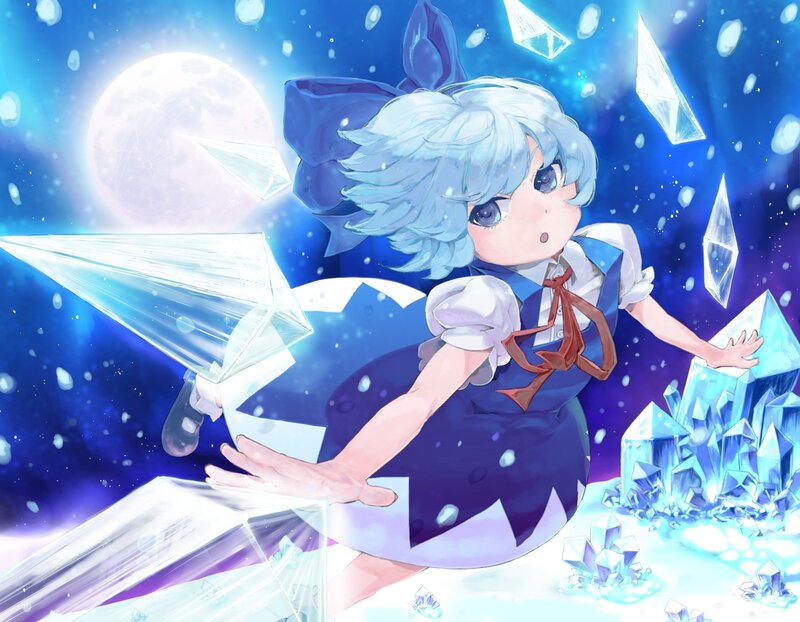 anime girl with ice powers