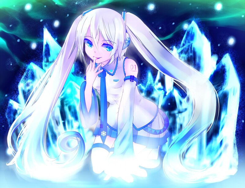 anime girl with ice powers