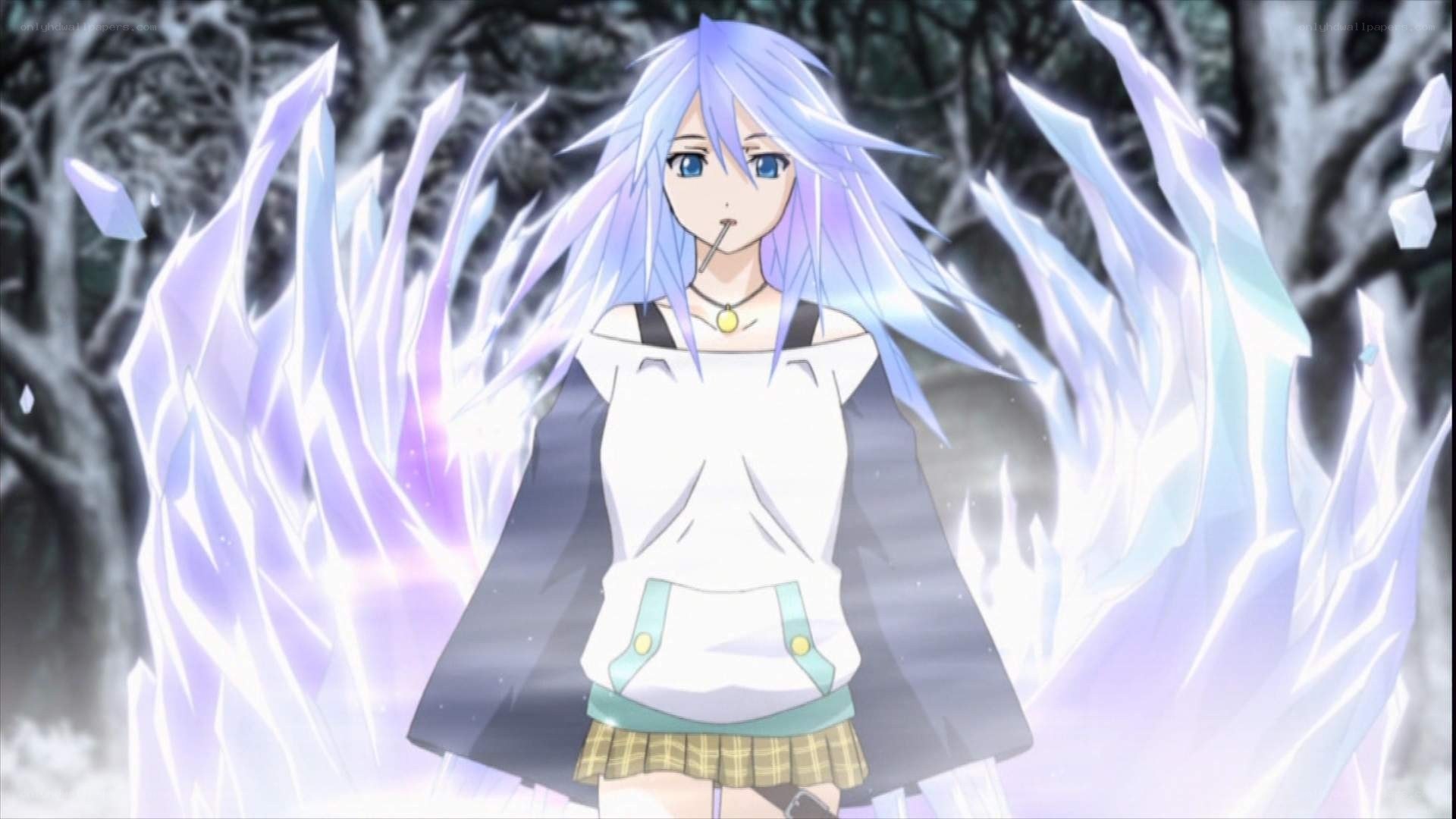 anime girl with ice powers