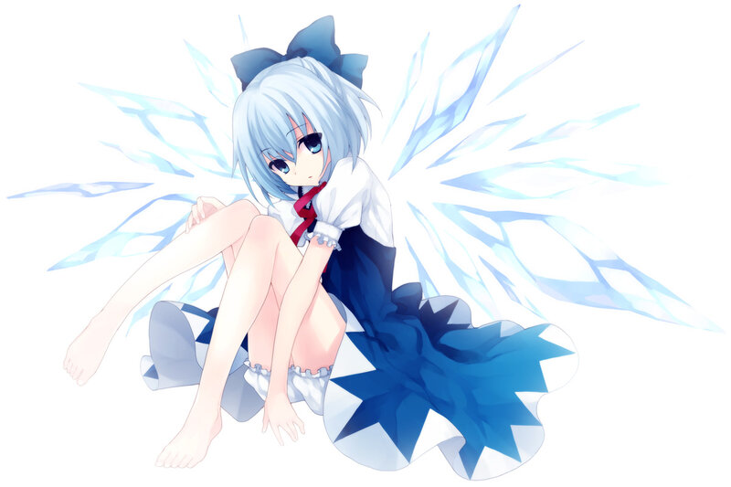 anime girl with ice wings