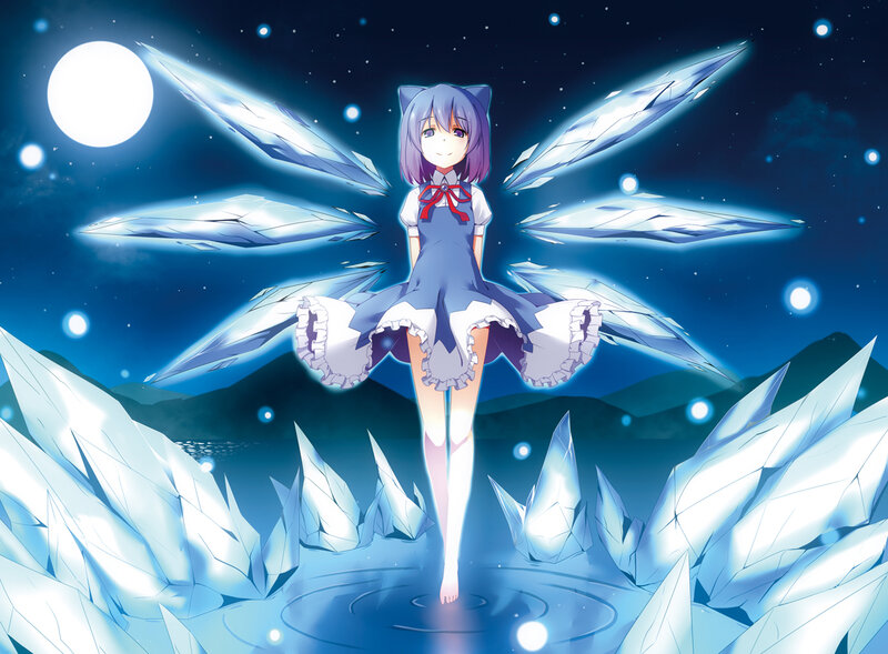 anime girl with ice wings