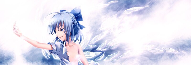 anime girl with ice wings