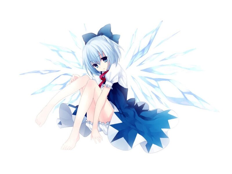 anime girl with ice wings