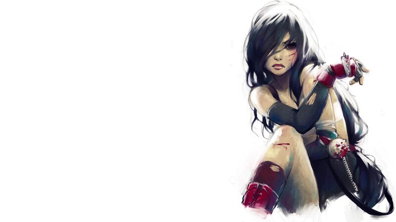 anime girl with injuries