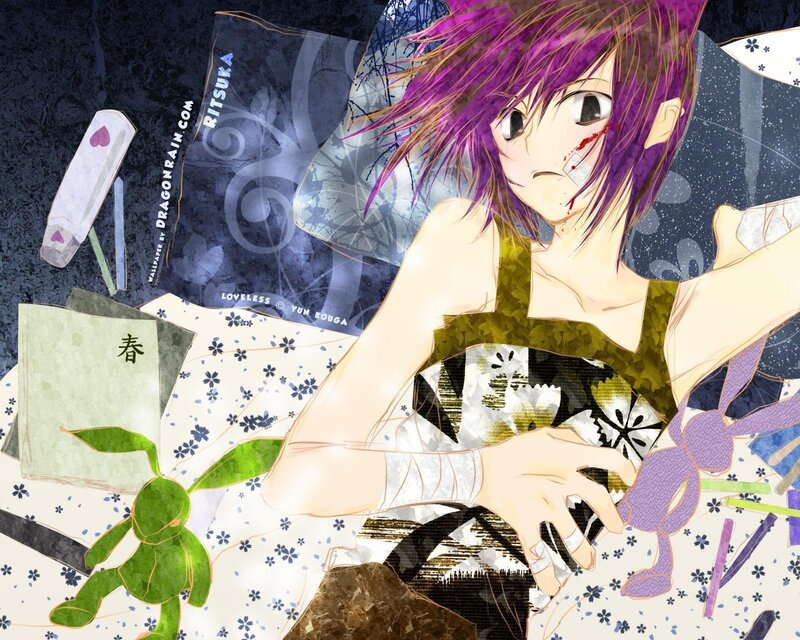 Anime girl with injuries