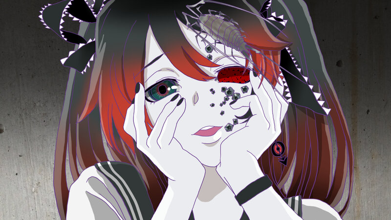Anime Girl with Insect